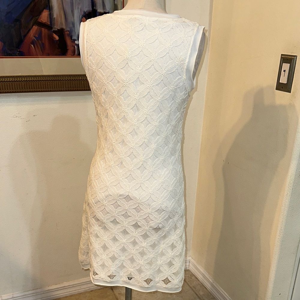 NWT Charlie Paige Elegant White Sleeveless Dress Size SP - Picture 8 of 10